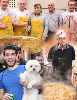 Las paellas de Sant Roc llenan las calles del barrio