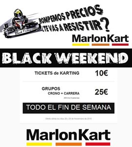 El circuito de karts Marlon Kart rompe precios este fin de semana