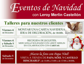 Eventos y talleres de navidad para los próximos días en Leroy Merlin
