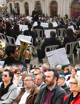 Conciertos de la banda de Castellón y Vilafamés en el día de la Constitución