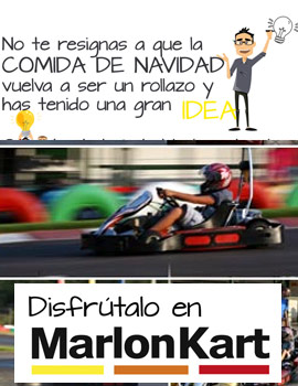 Divertidas comidas de empresa compitiendo en Marlon Kart