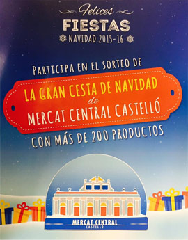 El Mercat Central Castelló sortea una gran Cesta de Navidad con productos todos de primera calidad