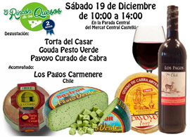 El sábado 19 de Diciembre, degustación de Quesos en el Mercat Central de Castelló