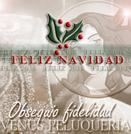 Venus peluquería te felicita la navidad con un obsequio de fidelidad