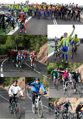 Tradicional subida ciclista al Desierto de Las Palmas el 1 de enero