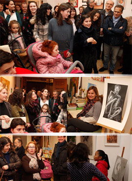 Inauguración de la exposición benéfica a favor de la Asociación Rett Castellón