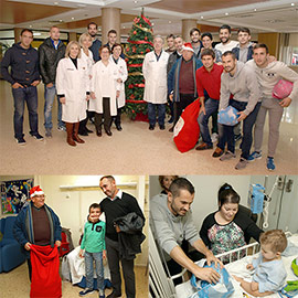 El CD Castellón visita a los niños hospitalizados en el General de Castelló