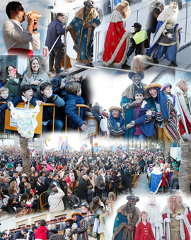Los Reyes Magos desembarcan en el Grao de Castellón