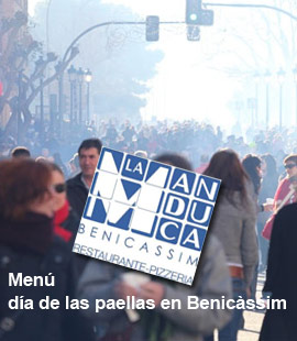 Menú para el día de las paellas de Benicàssim en La Manduca