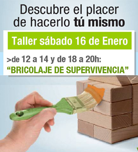 Taller gratuito de Leroy Merlin para el sábado 16 de enero. Cambiar un enchufe, un grifo,...