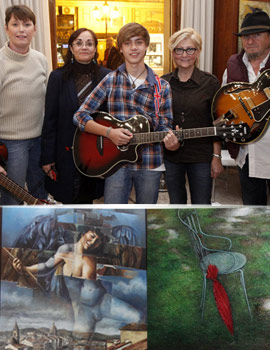 Inauguración de las artistas López Olivares y Colomé en el Real Casino Antiguo