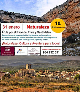 Ruta por el Racó del Frare y Sant Mateu el domingo 31 de enero