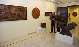 Inauguración de la exposición de Antonio Antolí, El arte de pintar con fuego