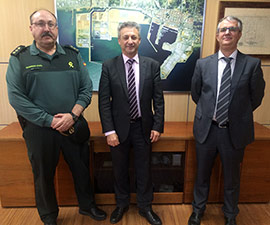 Francisco Toledo recibe al Coronel de la Guardia Civil Miguel Fresneda