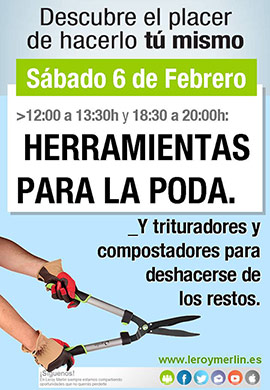 Taller de herramientas para la poda en Leroy Merlín Castellón