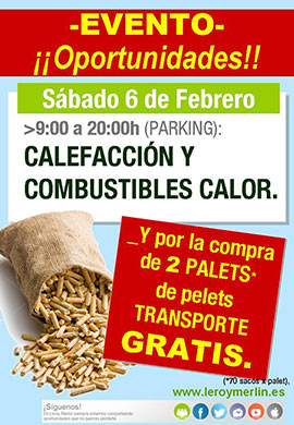 El sábado en Leroy Merlín Castellón, oportunidades en calefacción y consumibles calor