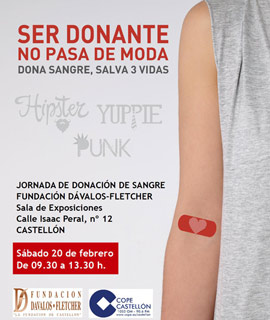 Donación de sangre el sábado 20 de febrero en la Fundación Dávalos-Fletcher