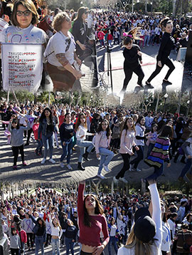 Cientos de personas participan en el One Billion Rising contra la violencia de género