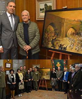 Paco Puig entrega la obra conmemorativa al 9 de marzo