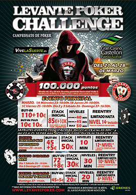 El campeonato de poker “Levante Poker Challenge” en el Gran Casino Castellón