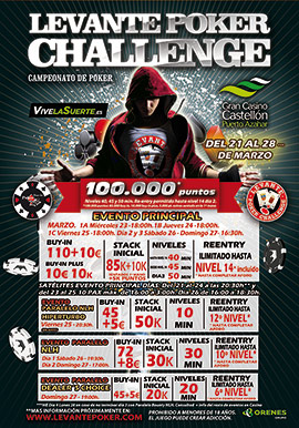 El campeonato de poker “Levante Poker Challenge” en el Gran Casino Castellón