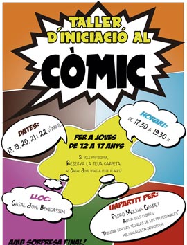Próximo taller de iniciación al cómic para jóvenes en Benicàssim