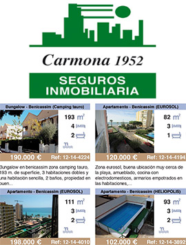Exclusivas de apartamentos en Benicàssim, inmobiliaria Carmona 1952