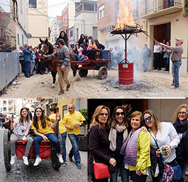 Nules vive Sant Vicent con más de 100 carros participando en el pasacalle