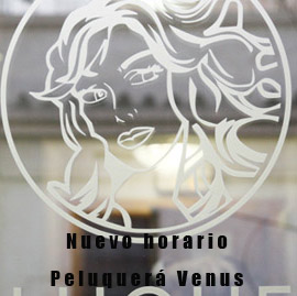 Nuevo horario ininterrumpido de 9 a 17:00h en Peluquería Venus