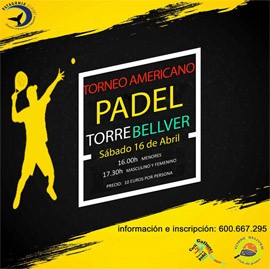 Próximo Torneo de Padel Americano en Torre Bellver