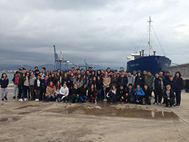 Alumnos del IES La Salle de Benicarló visitan el puerto de Castellón