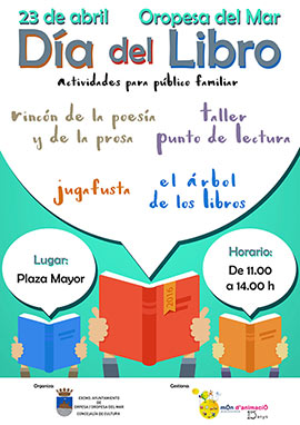 Oropesa del Mar celebra el Día del Libro el sábado 23 de abril