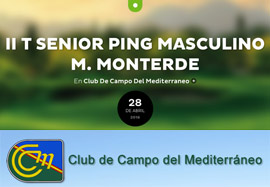 II Torneo Senior Ping Memorial Monterde el 28 de abril en el Club de Campo Mediterráneo