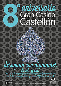 Desayuna con Diamantes en el mes del Aniversario del Gran Casino Castellón