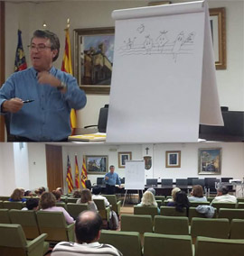 El artista Lorenzo Ramirez imparte un curso de dibujo en Borriol