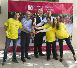Recepción de la antorcha de los Special Olympics con motivo del Torneo de Fútbol 7 Unificado