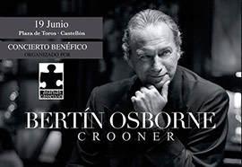 Los abonados del CD Castellón tendrán un 20% de descuento en el concierto benéfico de Bertín Osborne
