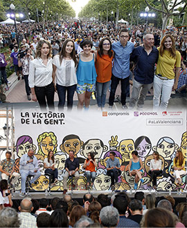 Mitin de campaña electoral elecciones 