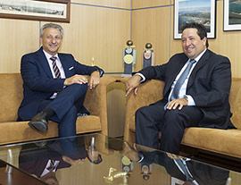 La Diputación y el Puerto potenciarán la promoción del sector cerámico