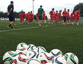 Primera sesión de Frank Castelló como entrenador del CD Castellón