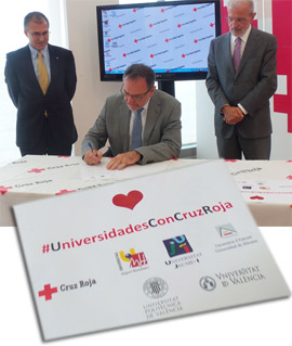 Las universidades públicas de la Comunitat Valenciana y Cruz Roja Española firman un convenio para impulsar el voluntariado universitario