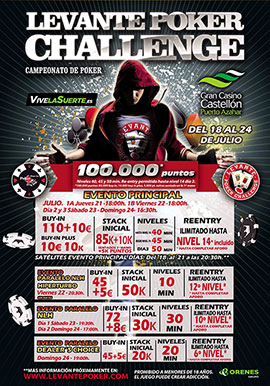 El Gran Casino Castellón acoge el Levante Poker Challenge