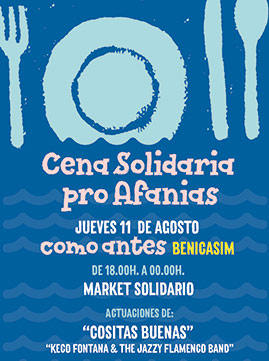 Cena solidaria Pro Afanias en como antes Benicàssim