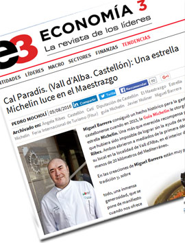 Especial de Economía 3 sobre el restaurante Cal Paradís de Miguel Barreda