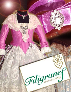 La indumentaria del siglo XVIII de Filigranes en Torreblanca para Claudia Vinuesa