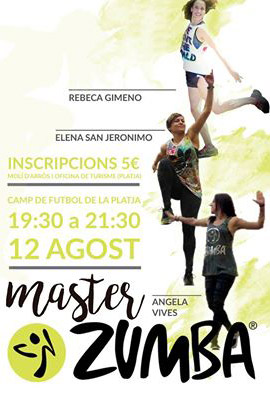 Almenara celebra el viernes una máster class de zumba solidaria