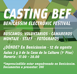 Benicàssim Electronic Festival abre una bolsa de trabajo para vecinos de la localidad