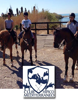 Paseos a caballo en el Club Hípico Mediterráneo