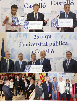 Inauguración de la exposición de 25 años de la Universitat Jaume I a través de sus carteles