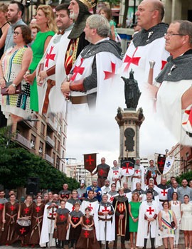 Los Cavallers Templers de Castelló rinden homenaje al Rey  Don Jaime